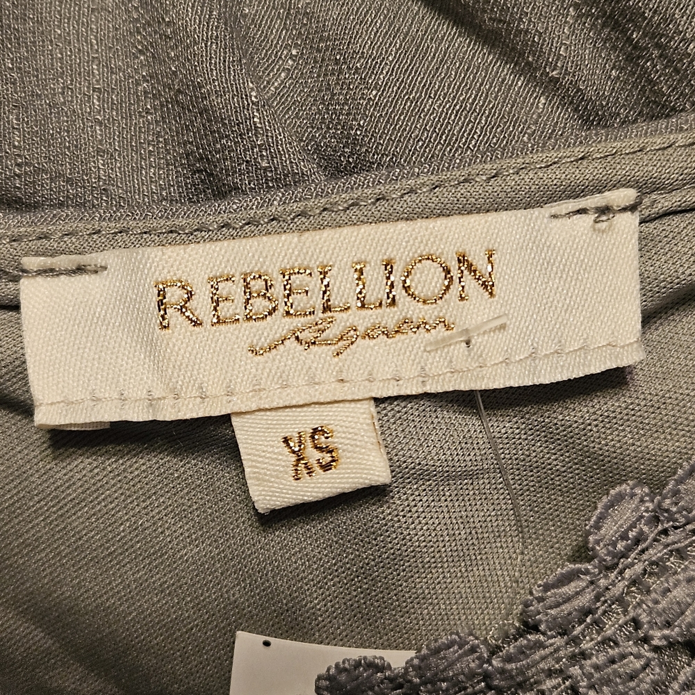 NWT Rebellion Sleeveless Tiered Maxi Dress - Olive Green - Boho - Picture 5 of 8